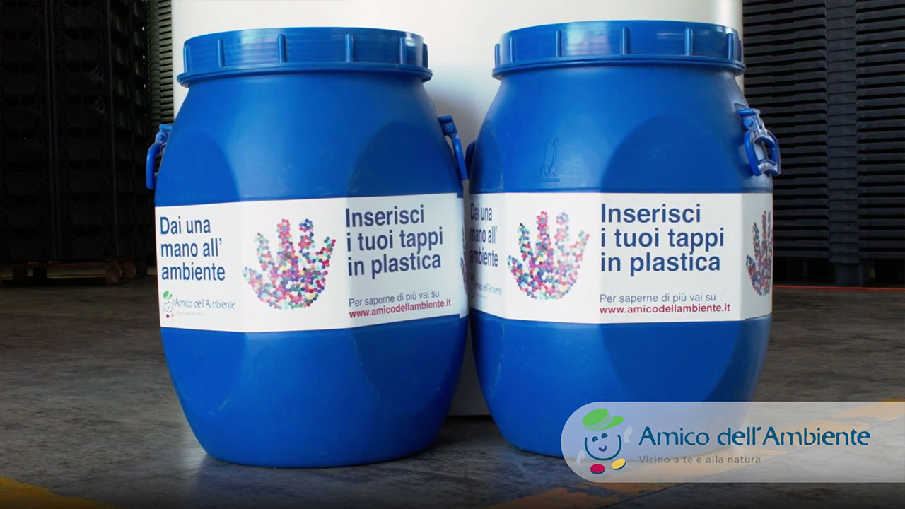 Amico dell’ambiente - raccolta tappi plastica